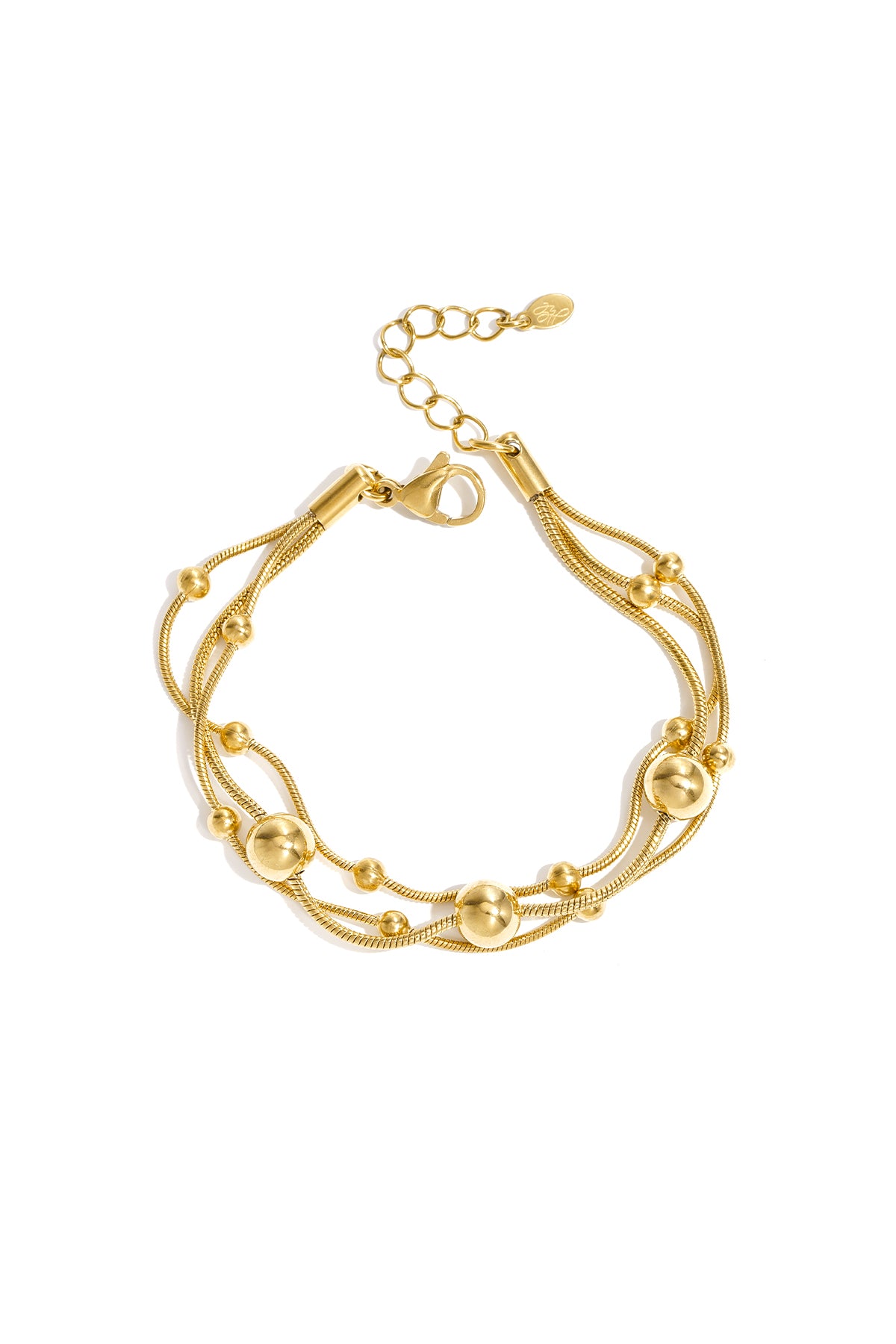 Armband met kettingen en polkadots