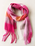 Viscose Sjaal met Franjes – Ombré Roze & Oranje | 210x38cm | Wauw Fashion (NL)