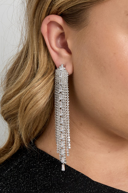 Koperen oorbellen met hanger, geometrisch, elegant, kerst, luxe serie, damessieraden