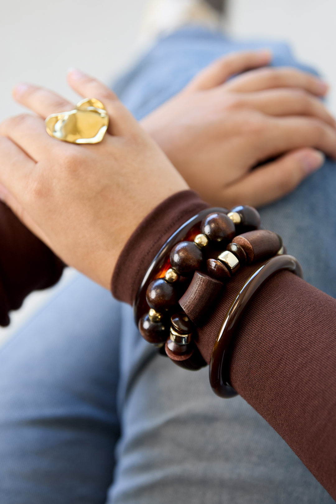 Houten kralenarmbanden, retro, eenvoudige dagelijkse serie, damessieraden