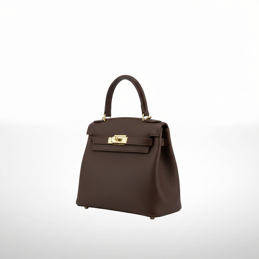 Grace tas diep chocoladebruin vooraanzicht