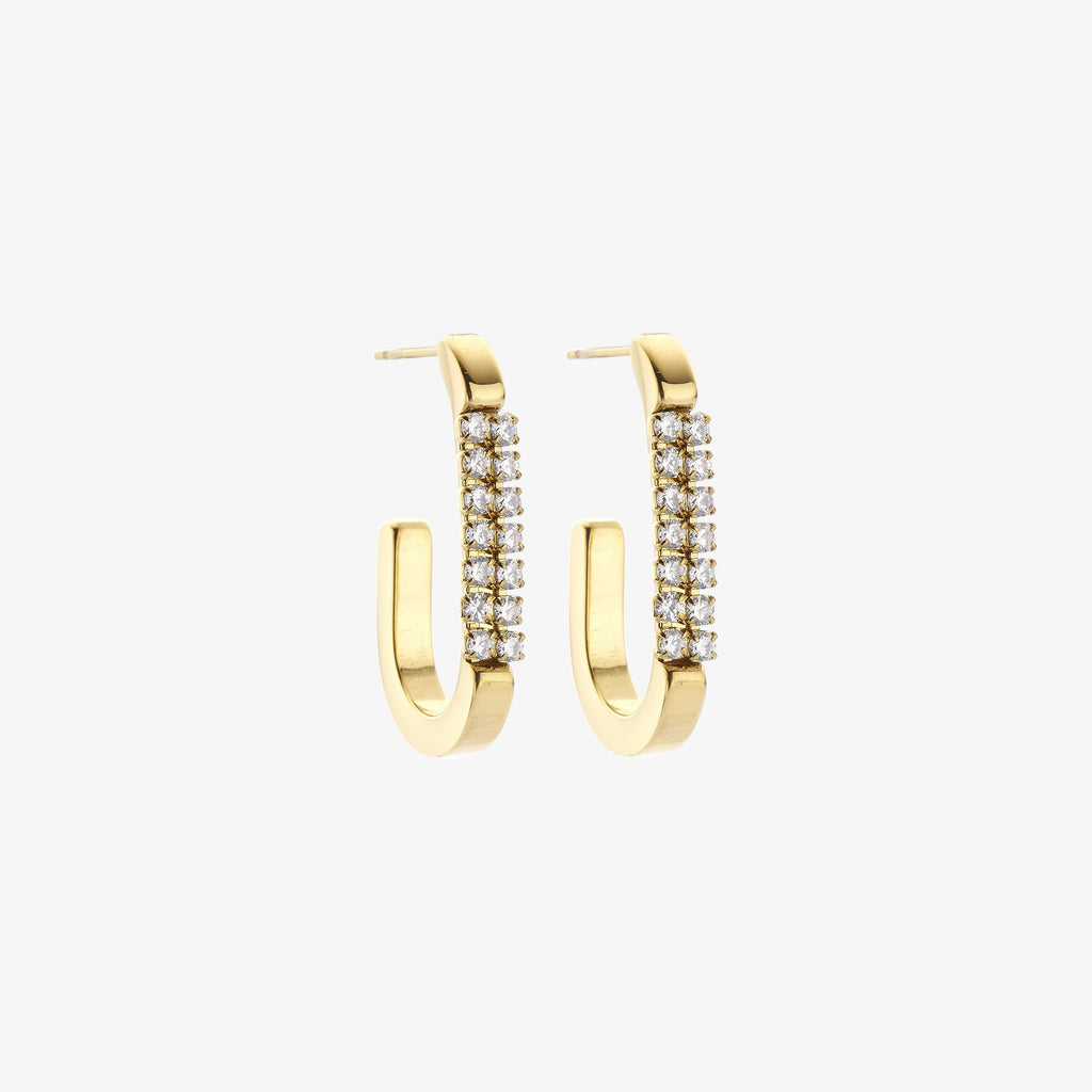 Liet &amp; Joliet Stainless Steel Earrings – Gold Colored – 23 X 16mm