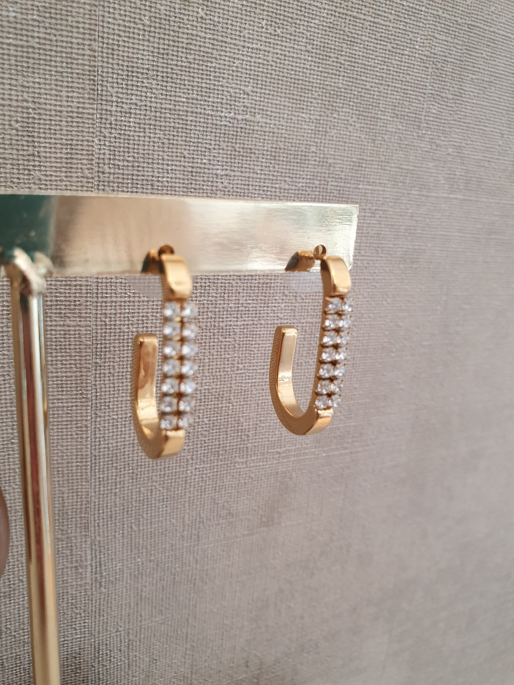 Liet &amp; Joliet Stainless Steel Earrings – Gold Colored – 23 X 16mm