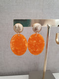 Statement Oorbellen Biba – Oranje- 46 X 24mm