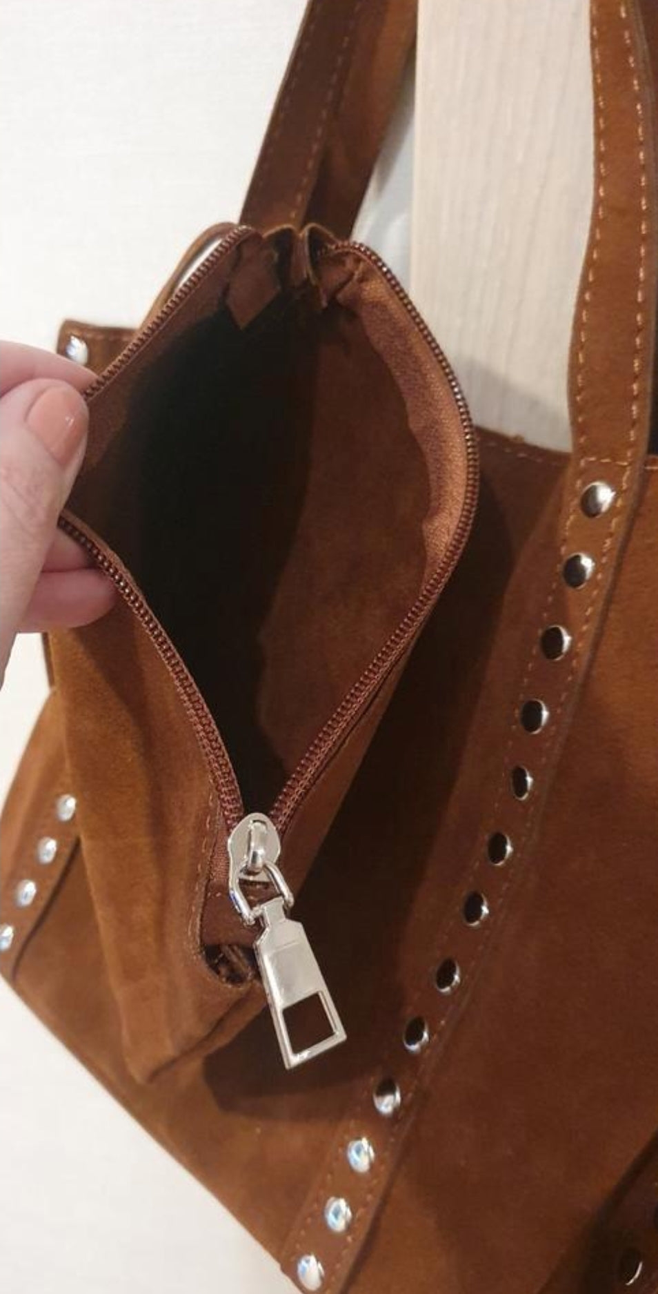 Tote Bag Studs PU Leer 29x22x11cm - Casual Damestas