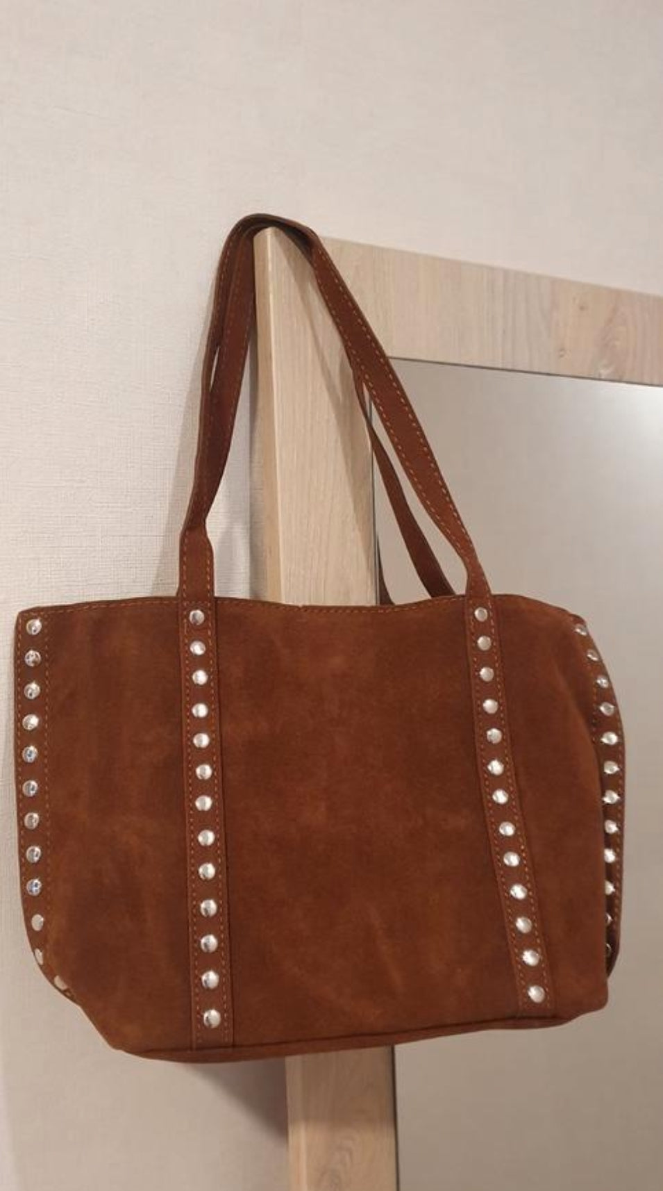 Tote Bag Studs PU Leer 29x22x11cm - Casual Damestas