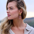 Biba Brown Drop Earrings – Gold Plating | 66 × 27 mm