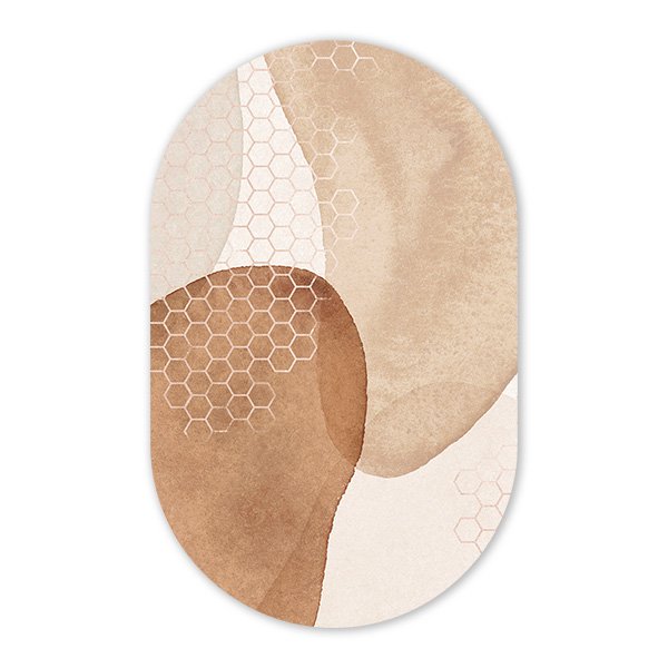 Wall Oval Watercolor Terracotta Shapes