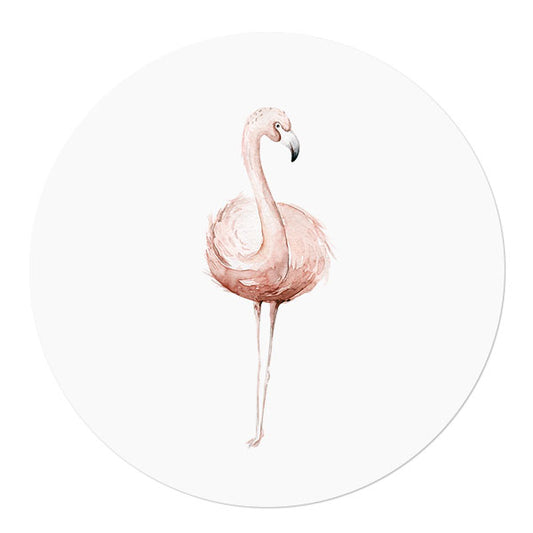 Wandkreis Afrikanische Tiere Flamingo