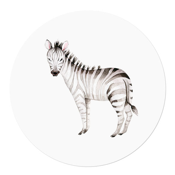 Wandkreis Afrikanische Tiere Zebra