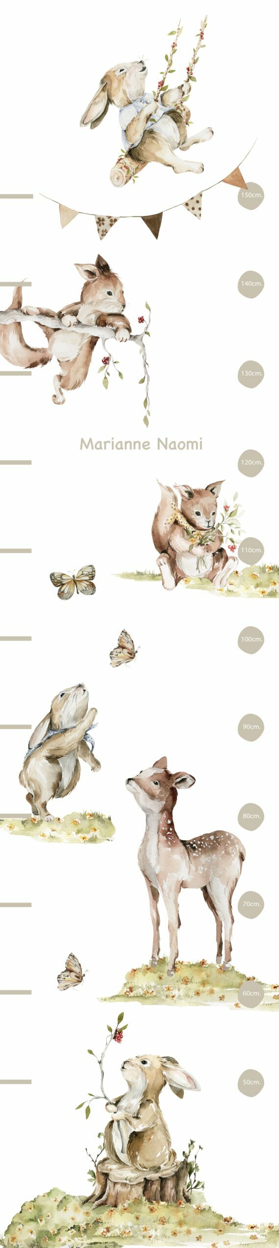 Growth Chart Forest Animals