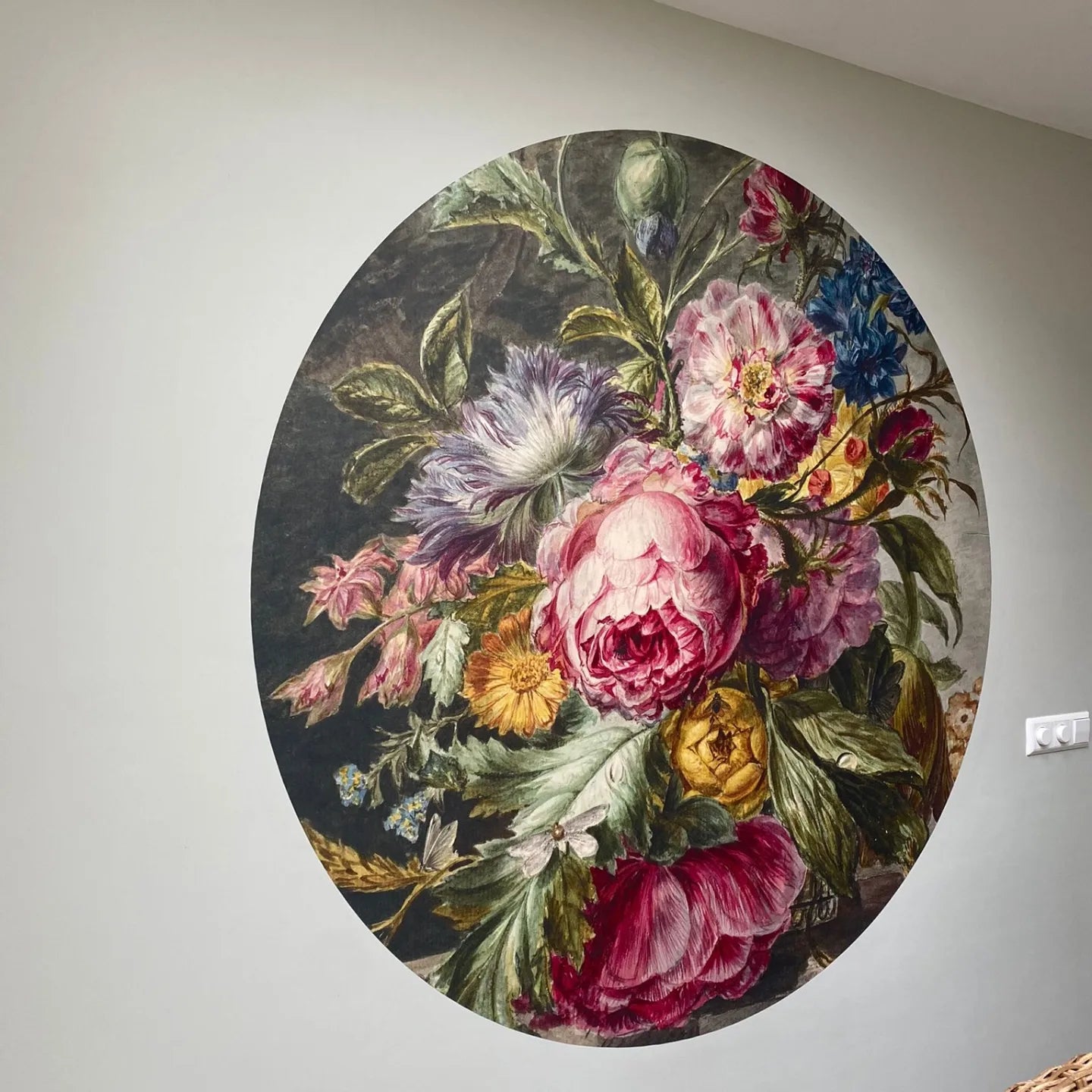 Wallpaper circle Jan Evert Morel Flowers