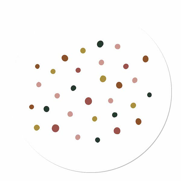 Wandcirkel Colorful Dots voor de babykamer of kinderkamer