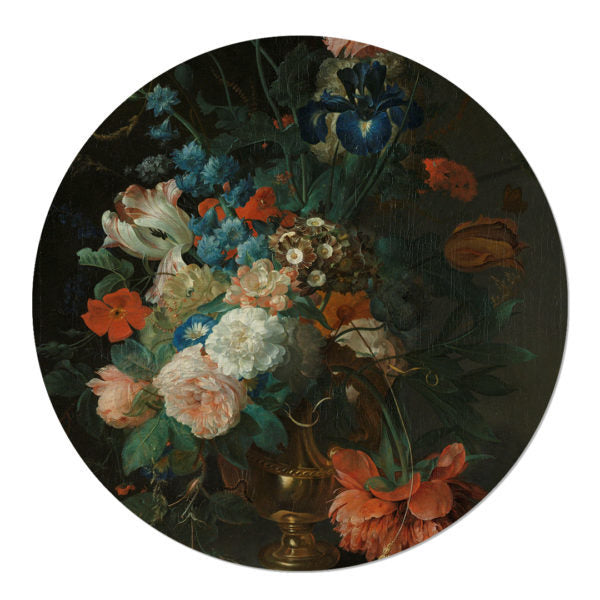 Wall circle Still Life with Flowers Coenraet Roepel 1721