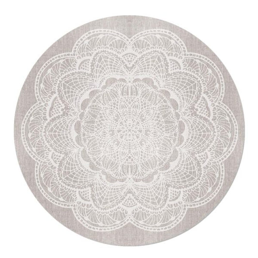 Wall Circle Vintage Mandala Linen Beige