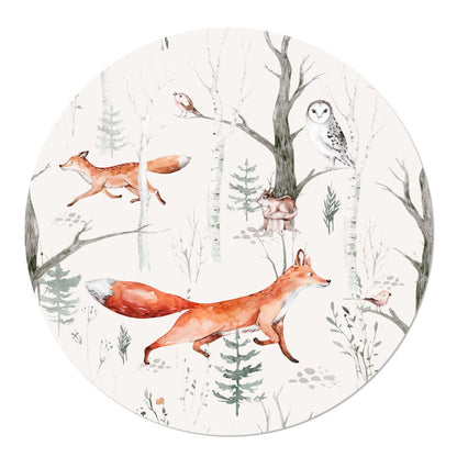 Wandkreis Tiere im Wald Fuchs