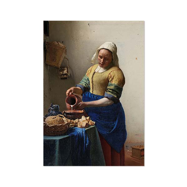 Gemälde auf Holz Die Milchmagd von Johannes Vermeer