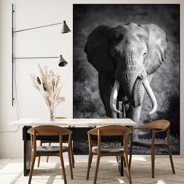 Luxus-Wanddekoration Elefant (Premium-Material und matt)