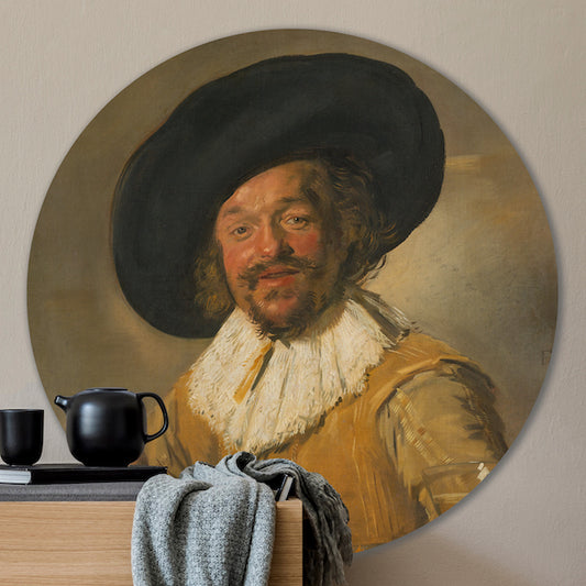 Wall circle the cheerful Drinker by Frans Hals from the Rijksmuseum 1628-1630