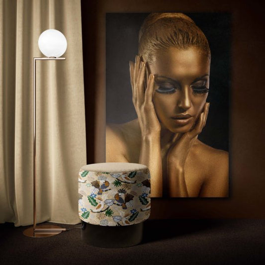 Luxushotel Chic Wanddekoration Frau in Gold (Premium Material und Matt)