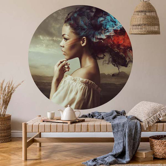 Wallpaper circle woman