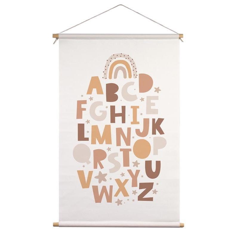 Textielposter het alfabet