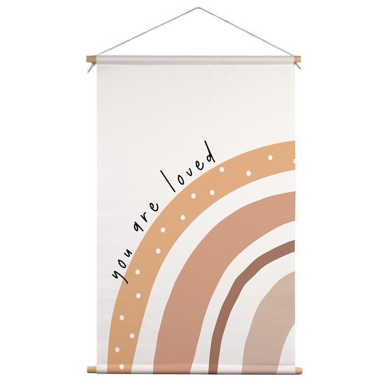 Textile poster Boho You Are Loved