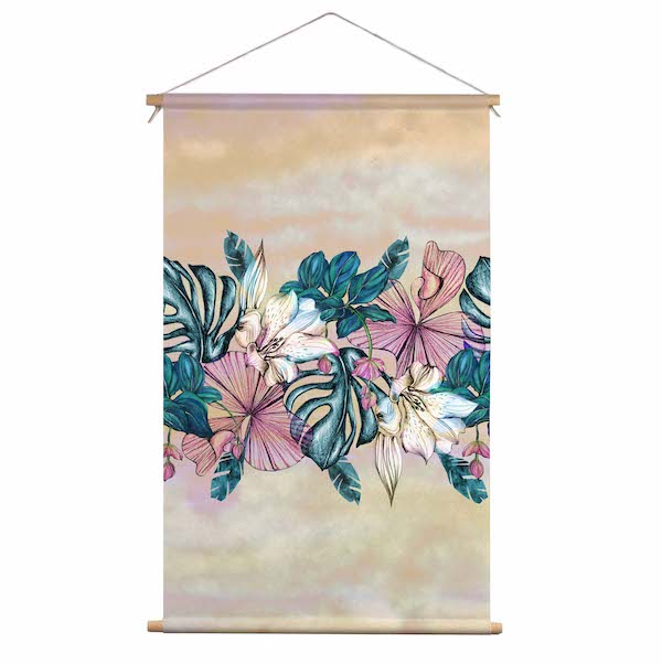 Textile poster Tropical Dream Flowers