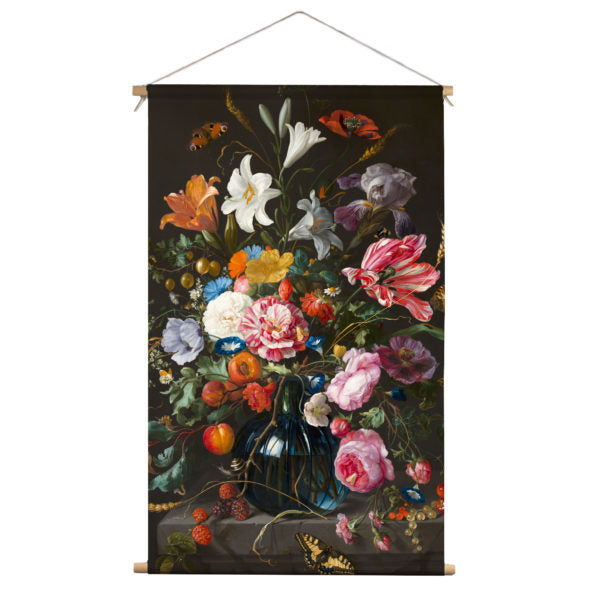 Textilposter Tulpen und Rosen