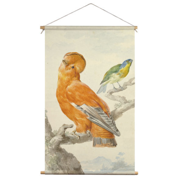 Textielposter Twee Exotische Vogels