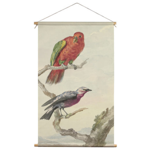 Textielposter Twee Vogels