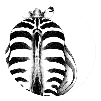 Wandkreis Rückseite Zebra